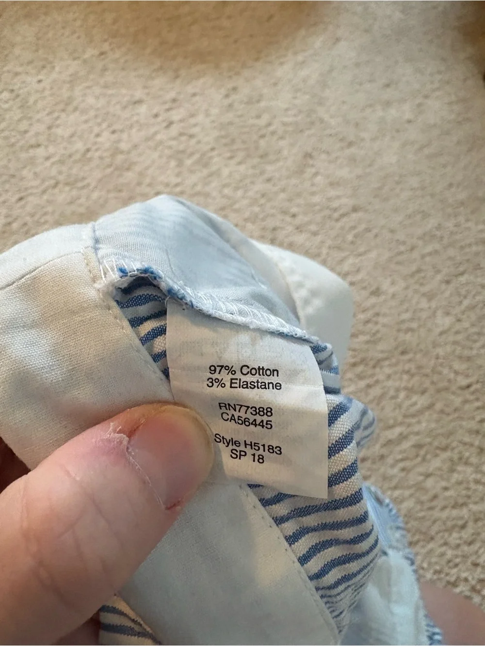 J. Crew Blue and White Seersucker High-Waist Shorts